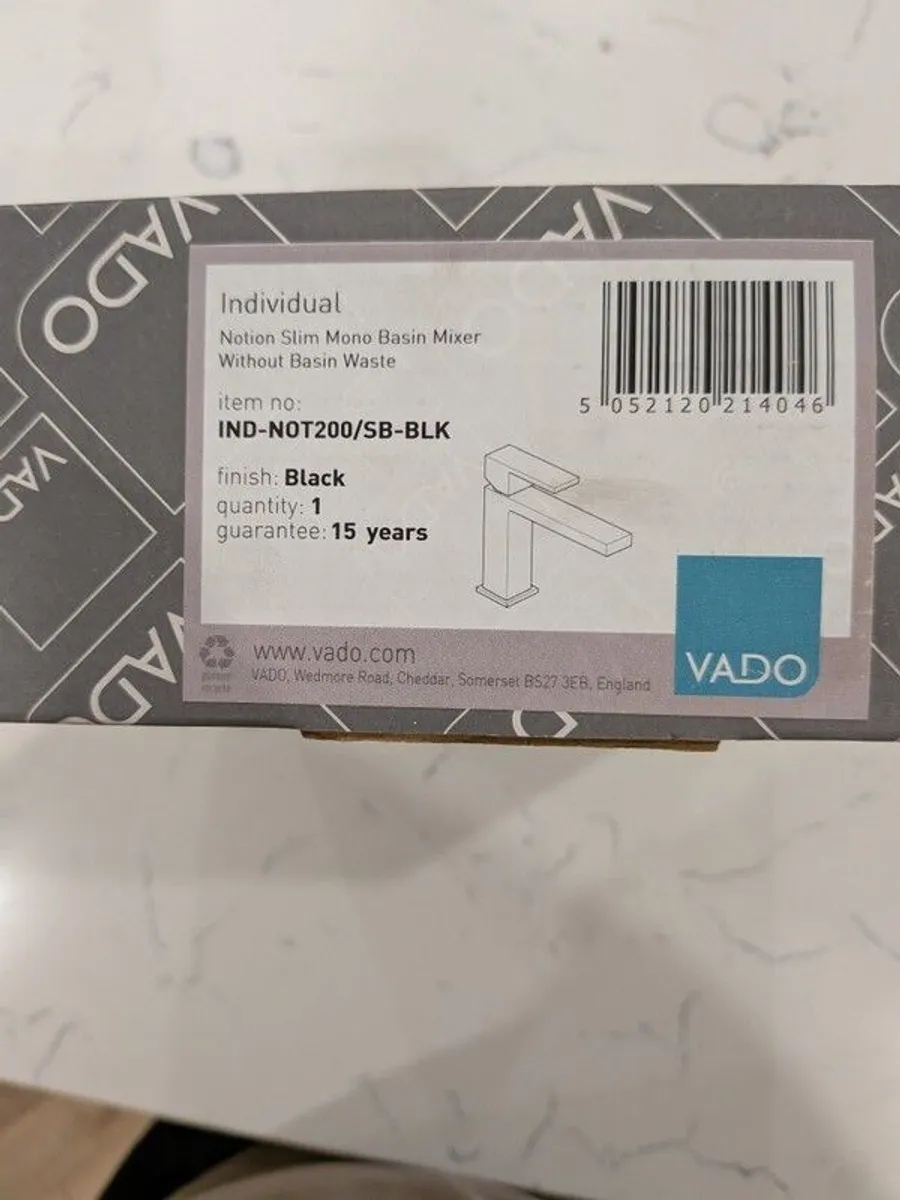 VADO Slim Mono Basin Mixer Tap - Image 1