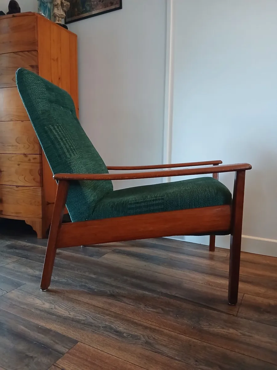 Mid Century Scandinavian style Recliner Open Armch - Image 1