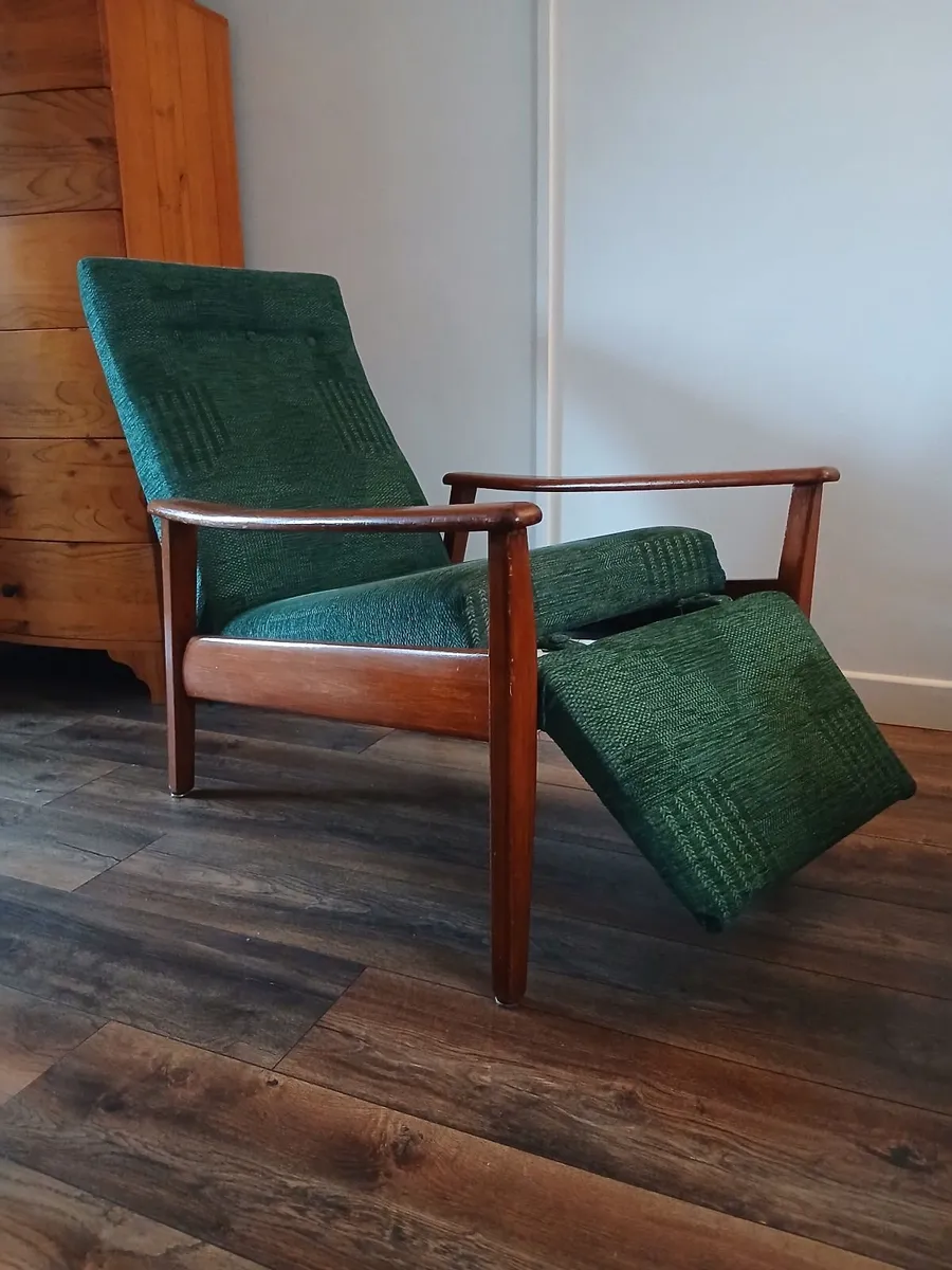 Mid Century Scandinavian style Recliner Open Armch - Image 2