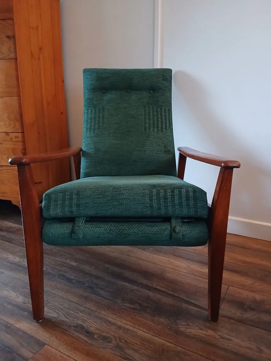 Mid Century Scandinavian style Recliner Open Armch - Image 3