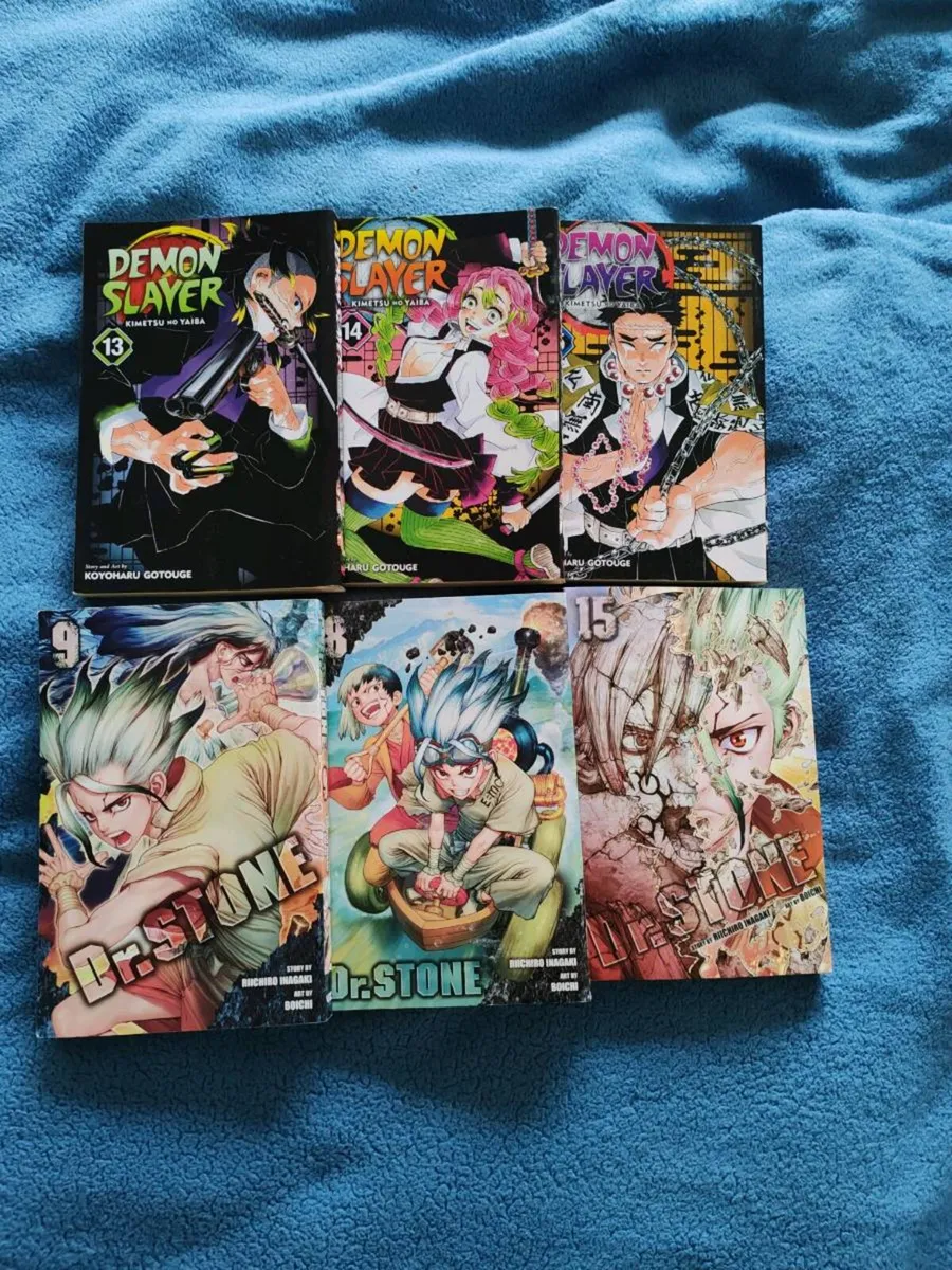 Demon Slayer vol 13-15 Dr stone vol 8,9 and 15