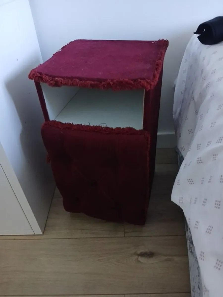 Vintage Headboard and lockers . Velvet - Image 4