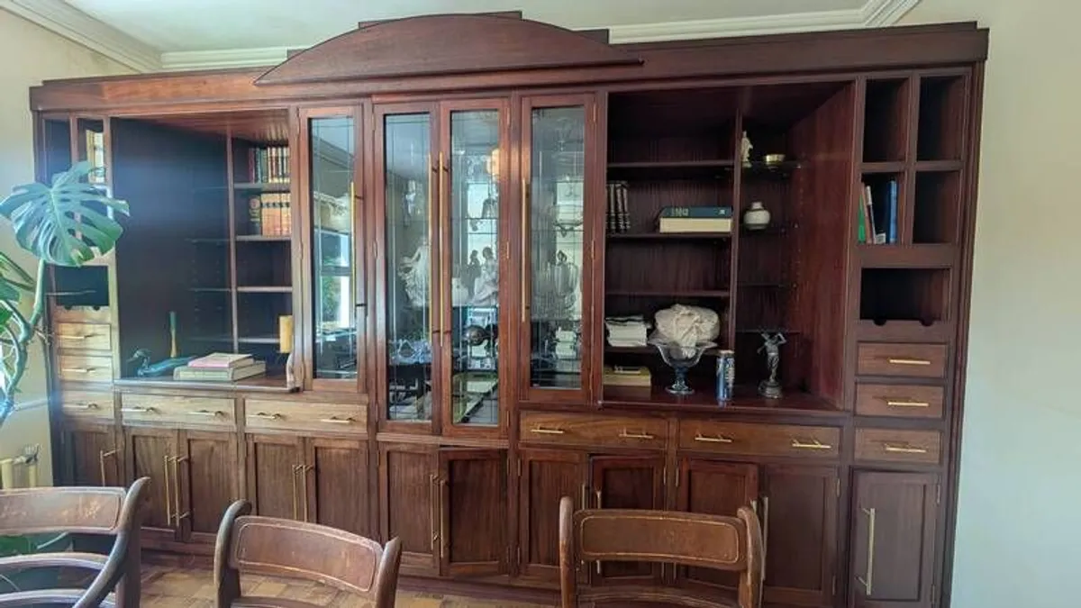 Bespoke Wooden Display Cabinet / Library Unit - Image 1