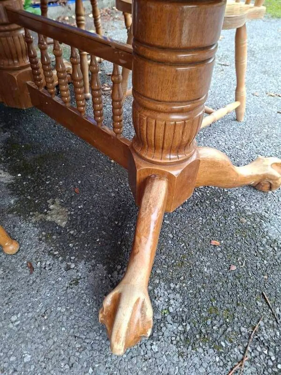 Pine Table with 7 Chairs - Image 4