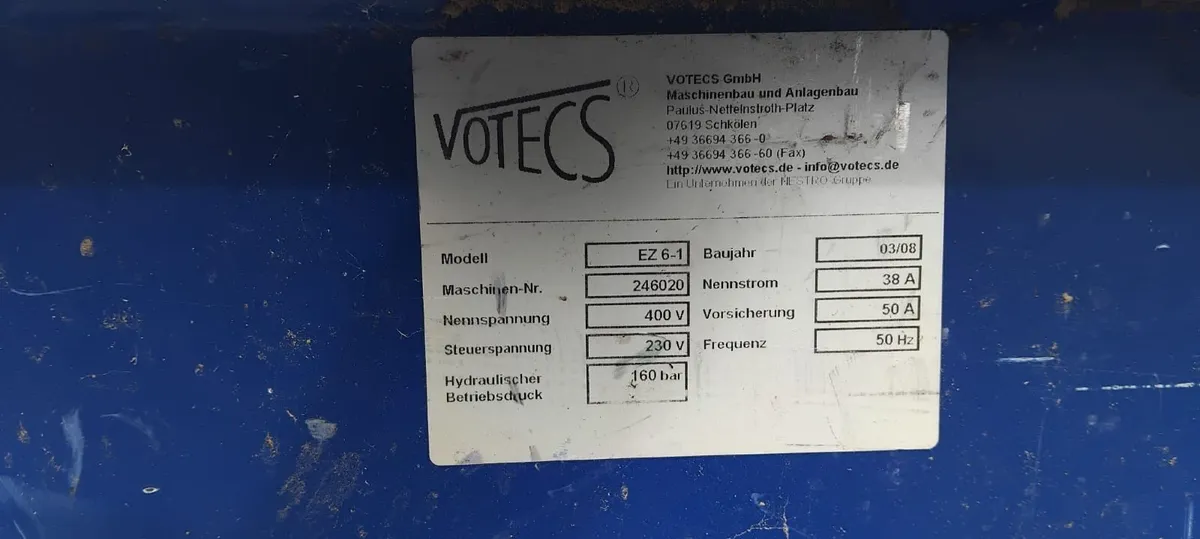 Reinbold Votecs EZ 6/1 Industrial Wood Shredder - Image 2