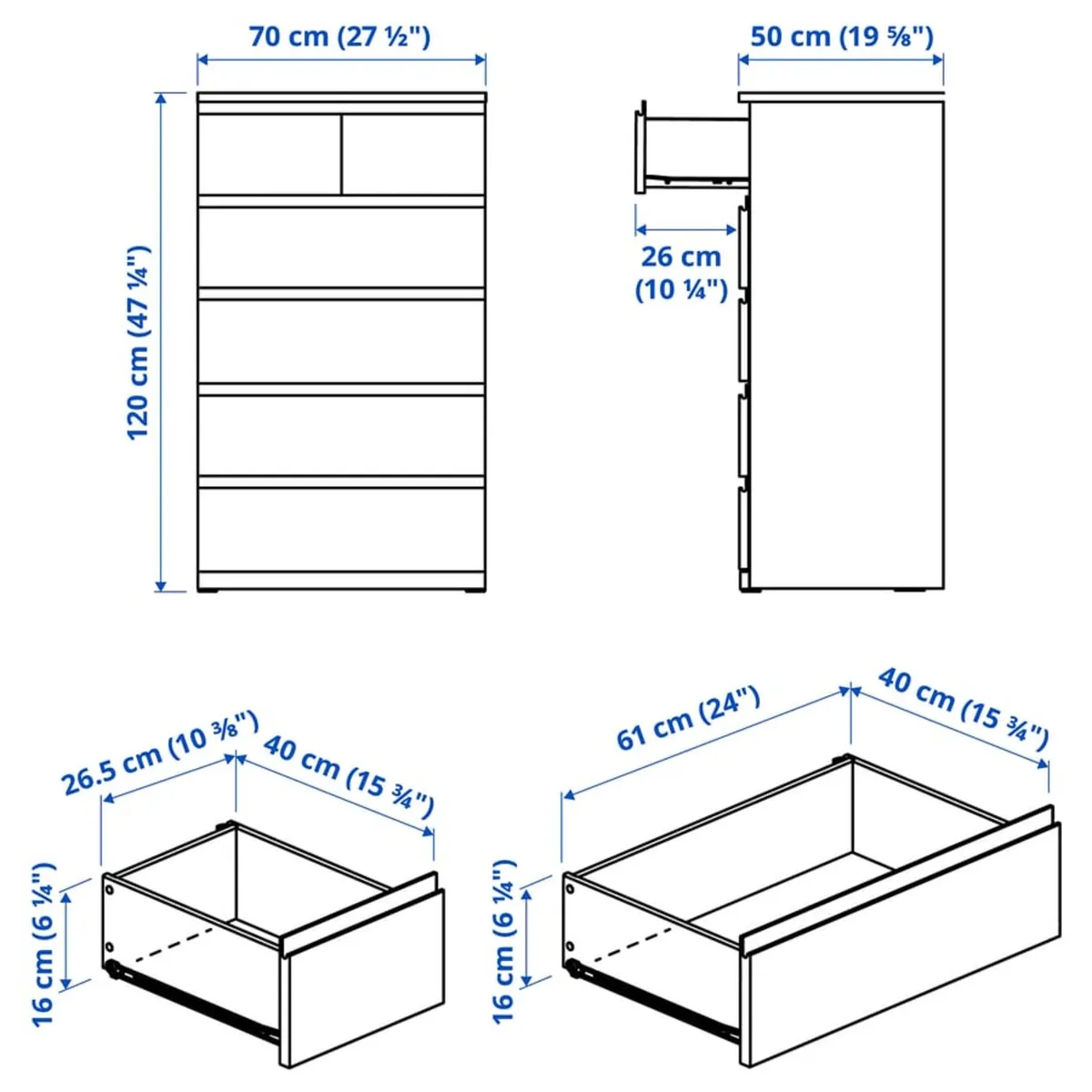 IKEA STORKLINTA
Chest of 6 drawers - Image 3
