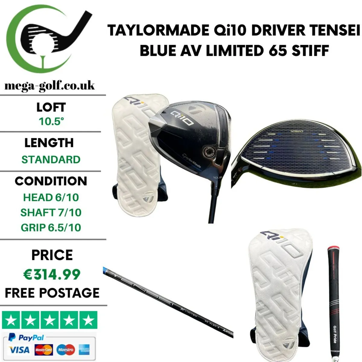 Taylormade Qi10 Driver / 10.5° / Stiff - Image 1
