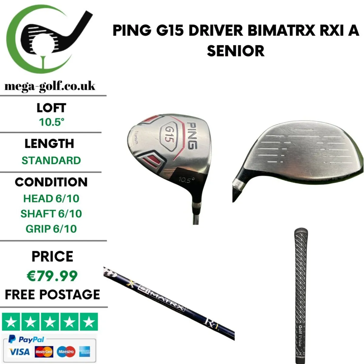 Ping G15 Driver / 10.5° / BiMatrx RXi A Senior - Image 1