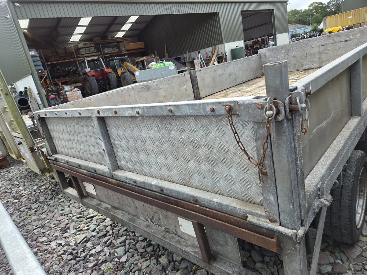 Cronin 12ft tri axle flatbed trailer - Image 1
