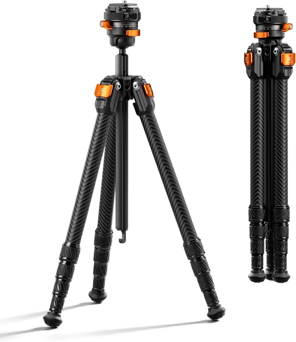 K&F Concept 153cm Carbon Fibre Camera Tripod - Image 1