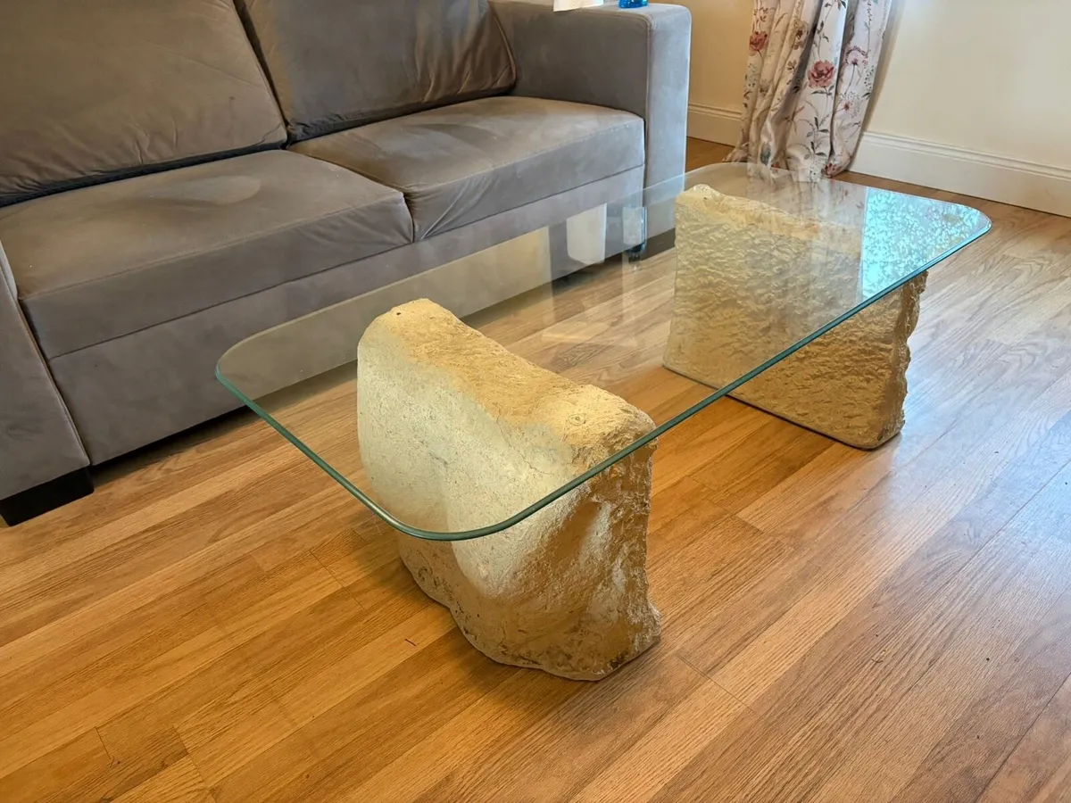 Glass coffee table