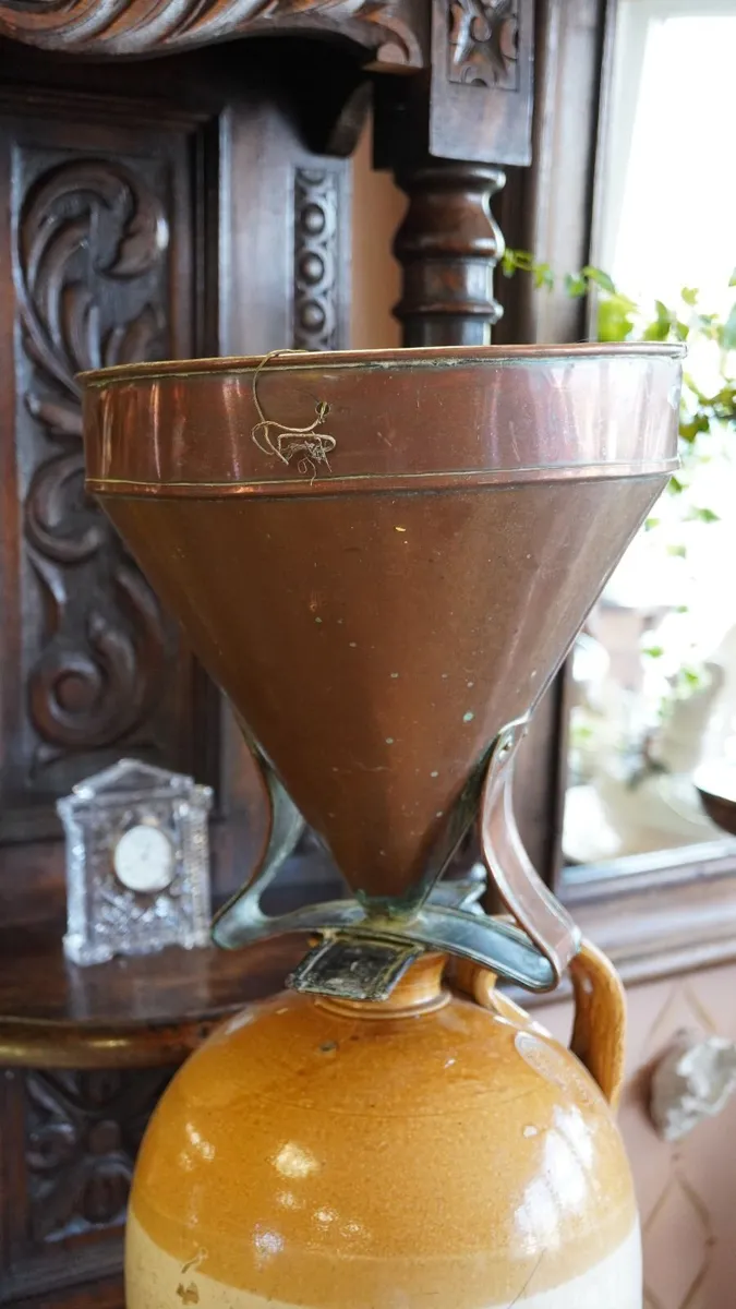Victorian Copper & Brass Cider Funnel - Image 2
