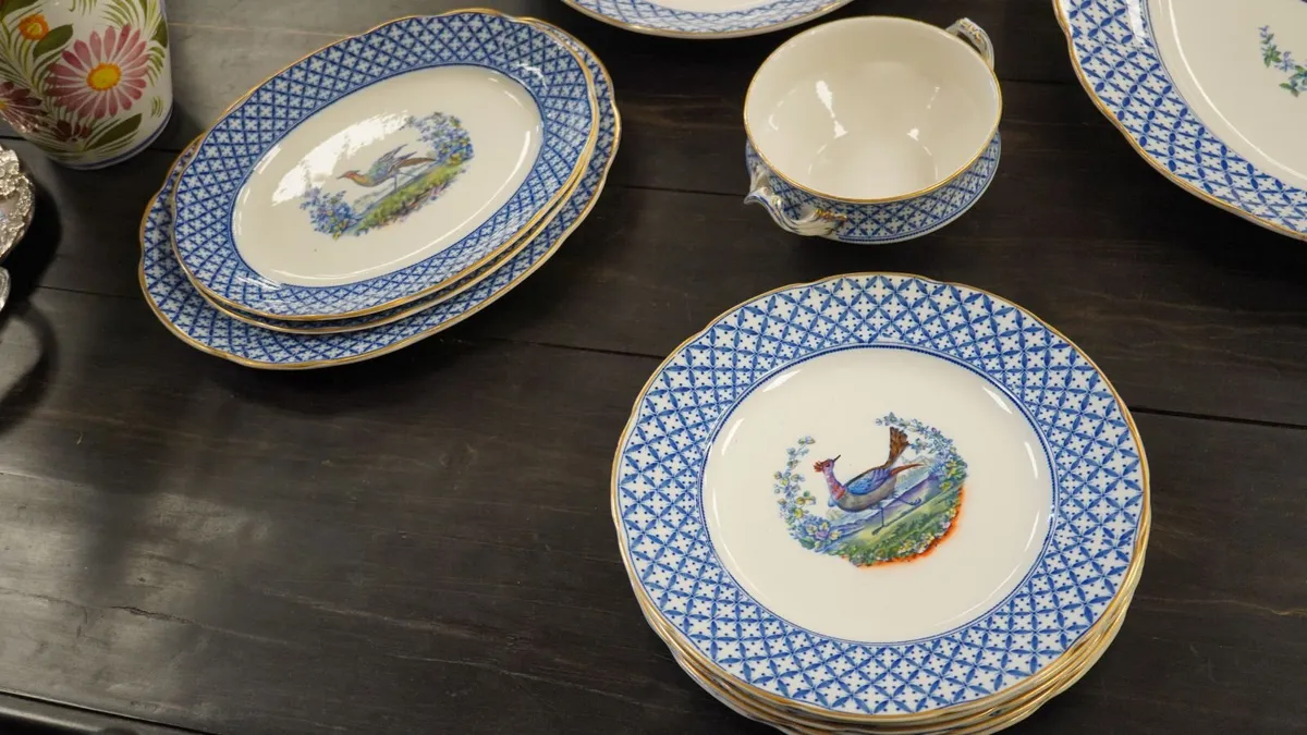 Antique Corona Ware “Chantilly” Pottery Lot - Image 3