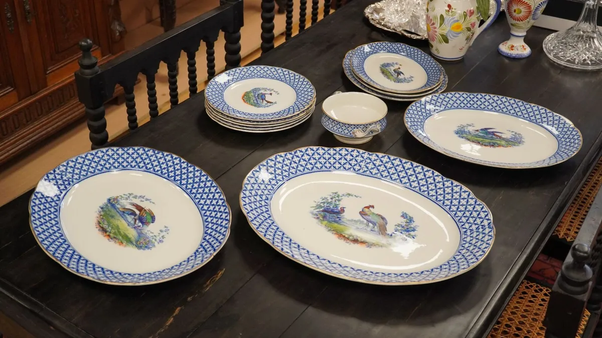 Antique Corona Ware “Chantilly” Pottery Lot - Image 1