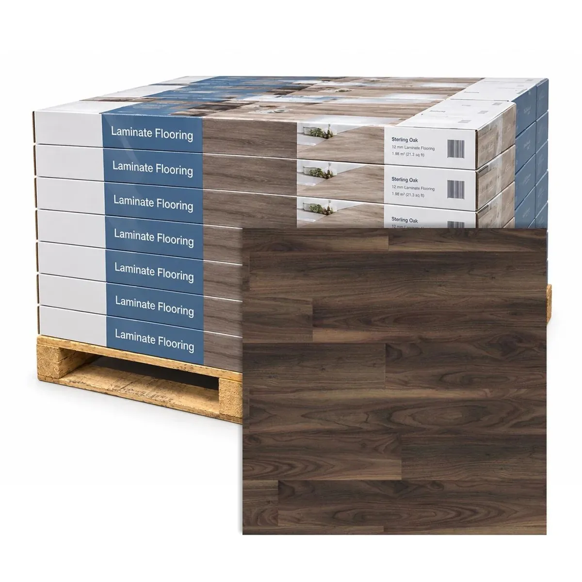 Flooring At Bathshack Dark Walnut 12mm Pallet Deal - Image 1