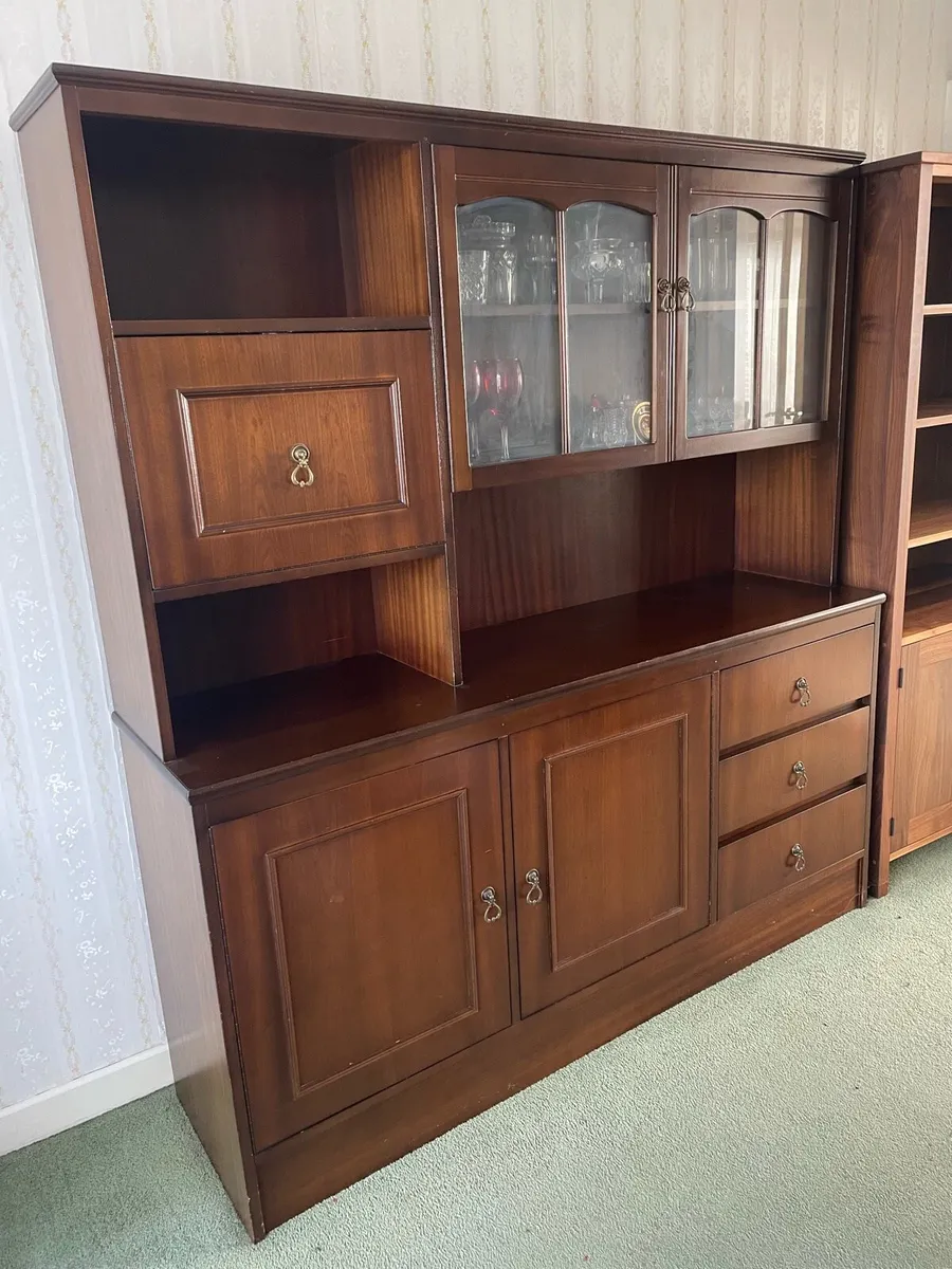 Mahogany Wall Unit / Display Cabinet - Image 3