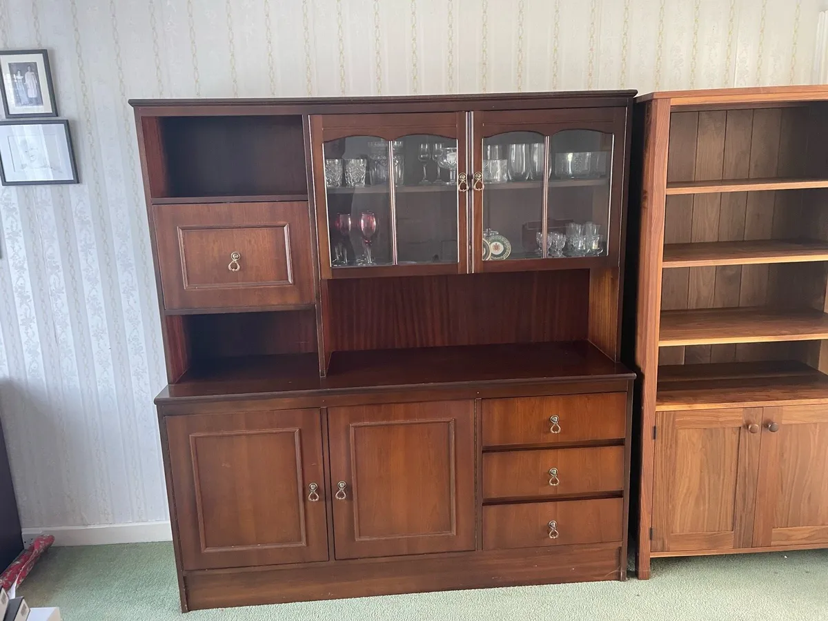 Mahogany Wall Unit / Display Cabinet - Image 1