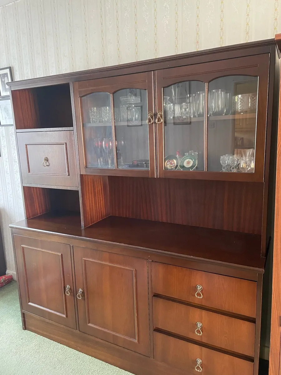Mahogany Wall Unit / Display Cabinet - Image 2