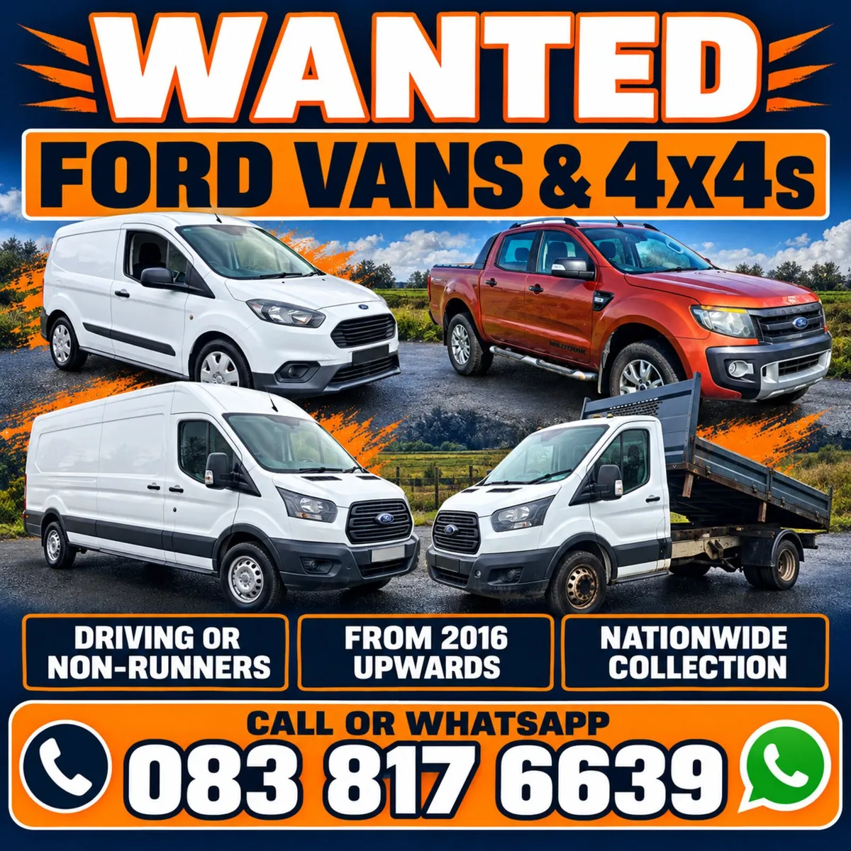 FORD VANS & 4x4s BOUGHT