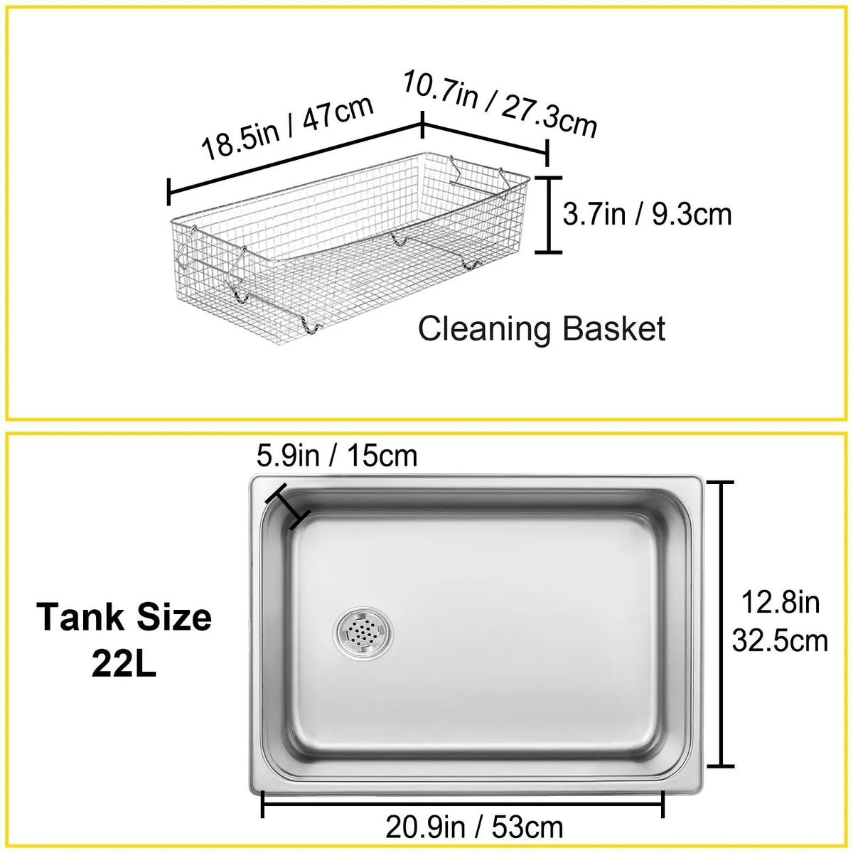 22L Stainless Steel Ultrasonic Cleaner Machine - Image 3