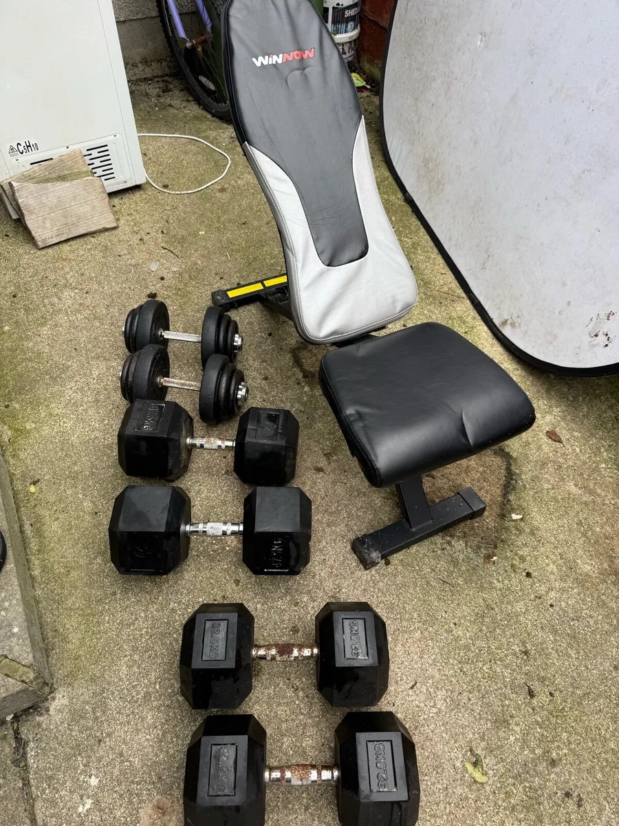 Home Gym Setup – 176kg Dumbbells & Bench - Image 2