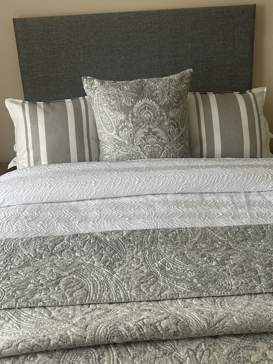 King bed frame and headboard