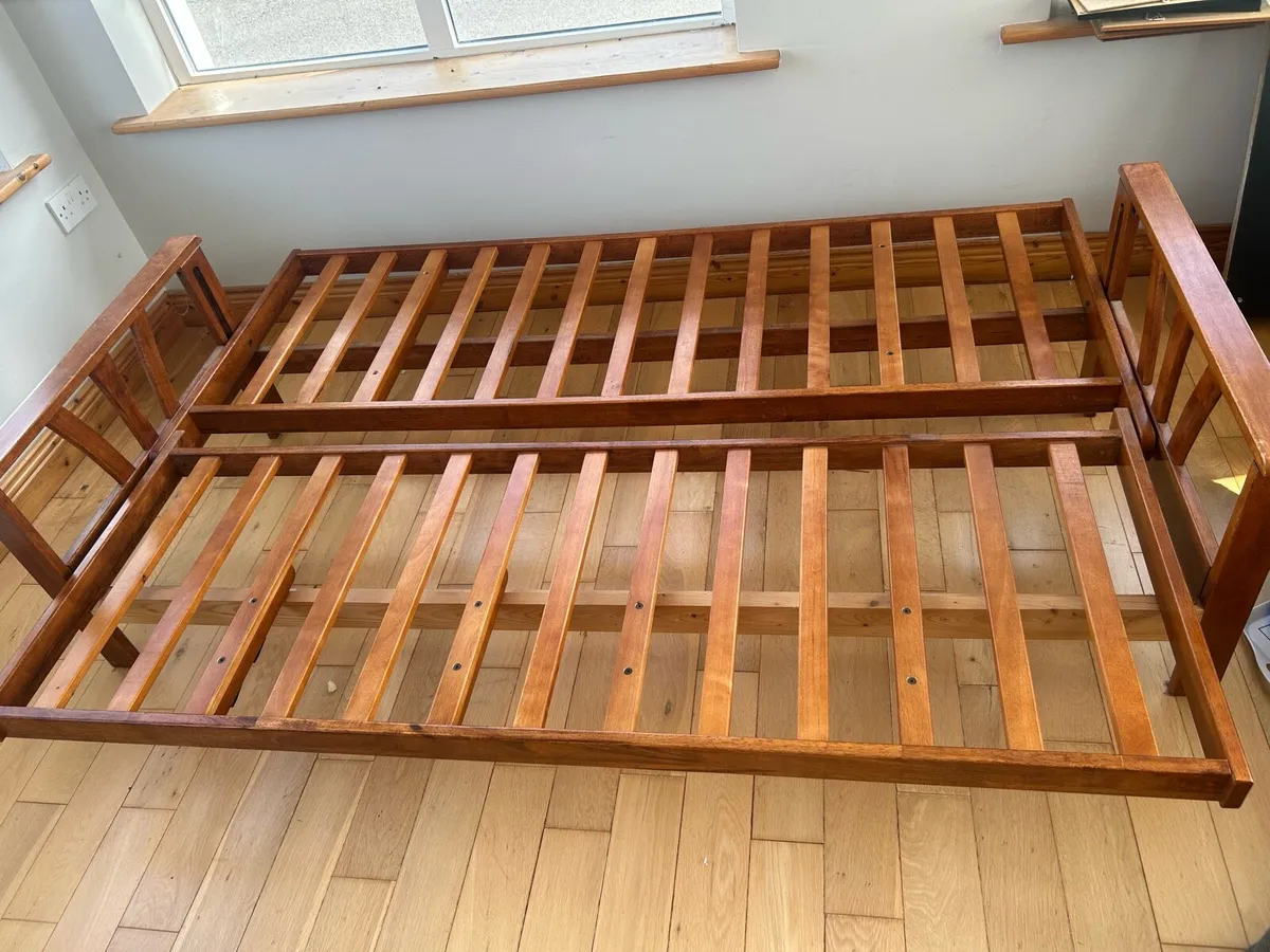 Double wooden lounge chair/ Double fold out bed - Image 3