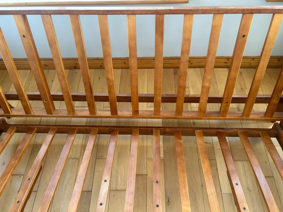 Double wooden lounge chair/ Double fold out bed - Image 2