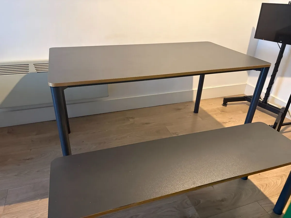 Dining Table + 2 Benches - Good Condition - Image 3