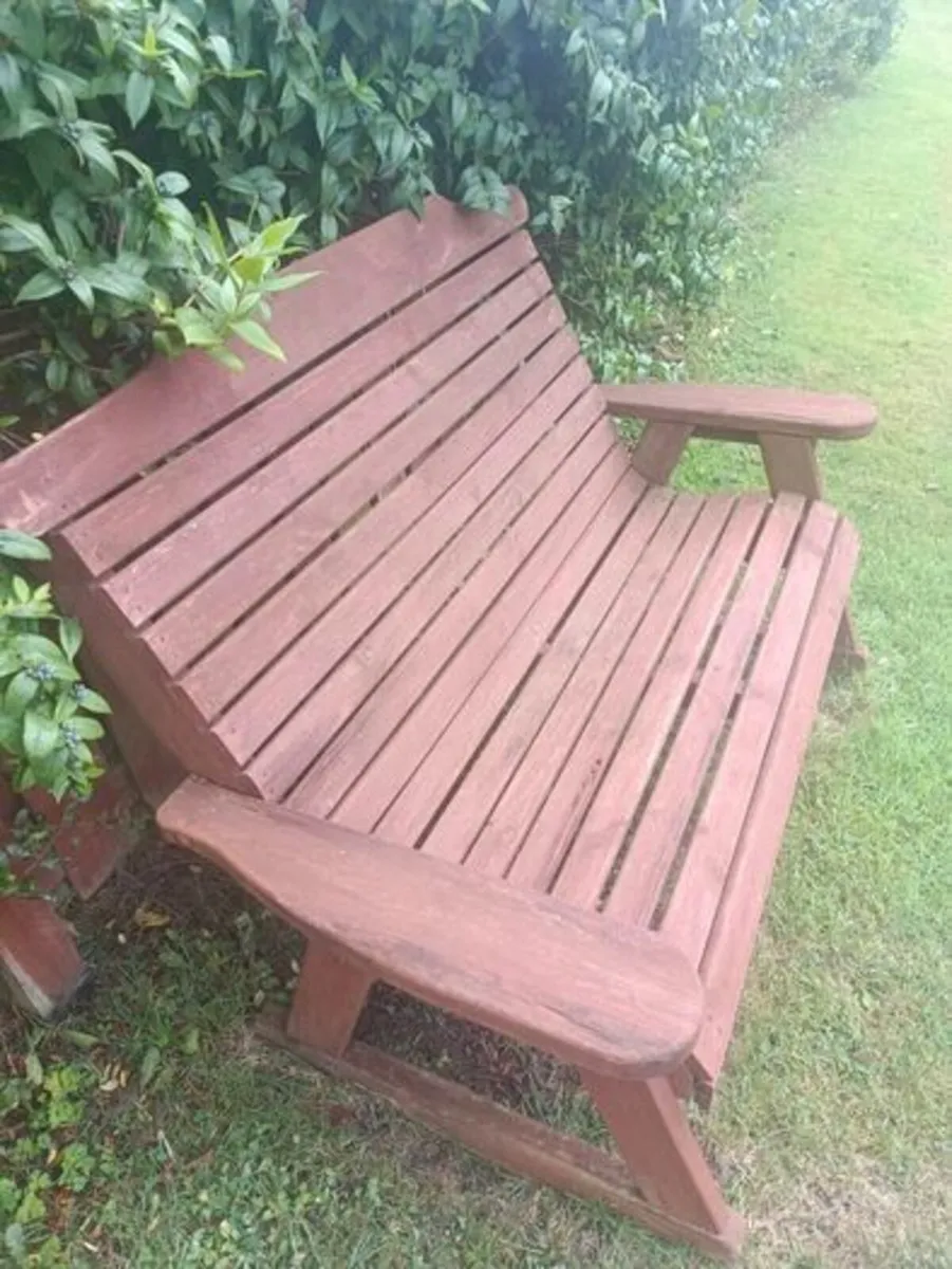 Timber 2-Seater Rocking Bench - Image 1