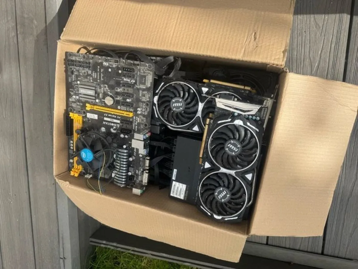 PC / Parts Bundle – 3× Biostar TB85 3× RX 570 8GB - Image 1