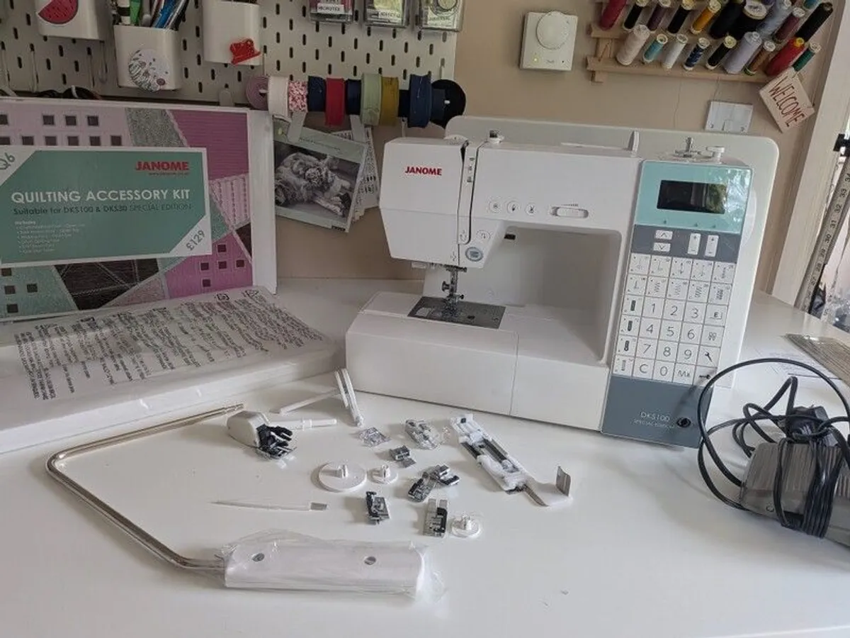 Janome DSK100 Special edition sewing machine and accessories - Image 1