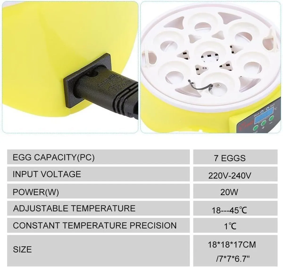 Mini 7-Egg Incubator with Temperature Control - Image 2