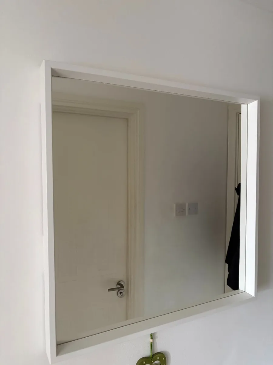 IKEA NISSEDAL Mirror – White Frame (65x65 cm)