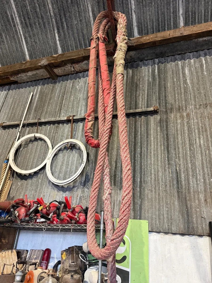 Two lengths of three inch rope. - Image 1