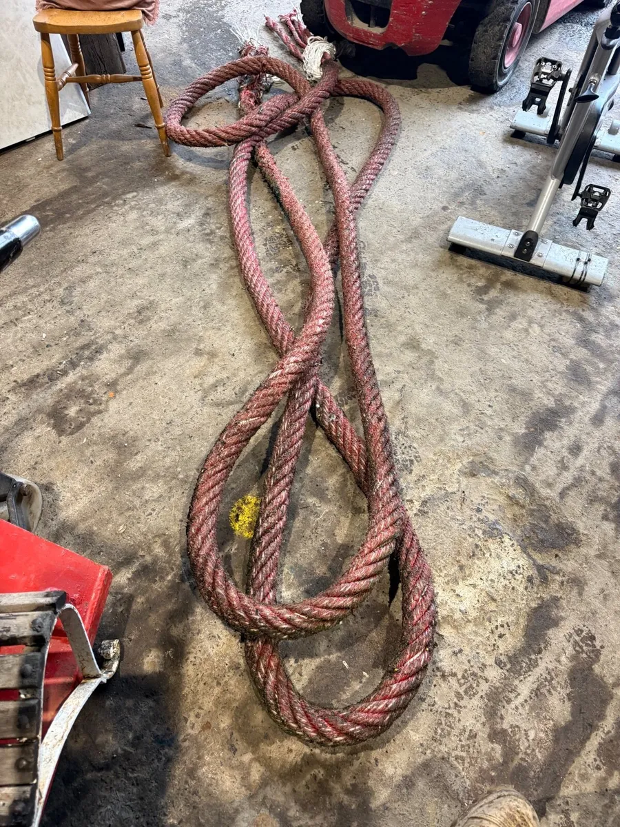 Two lengths of three inch rope. - Image 2