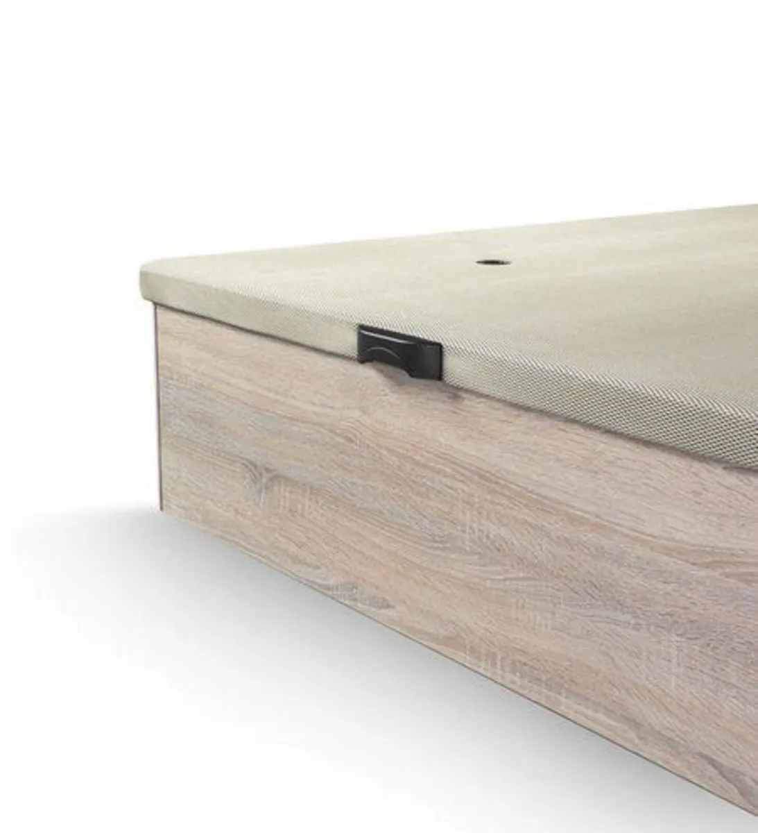 Oak Ottoman Storage Bed Stylish Space, single size - Image 2