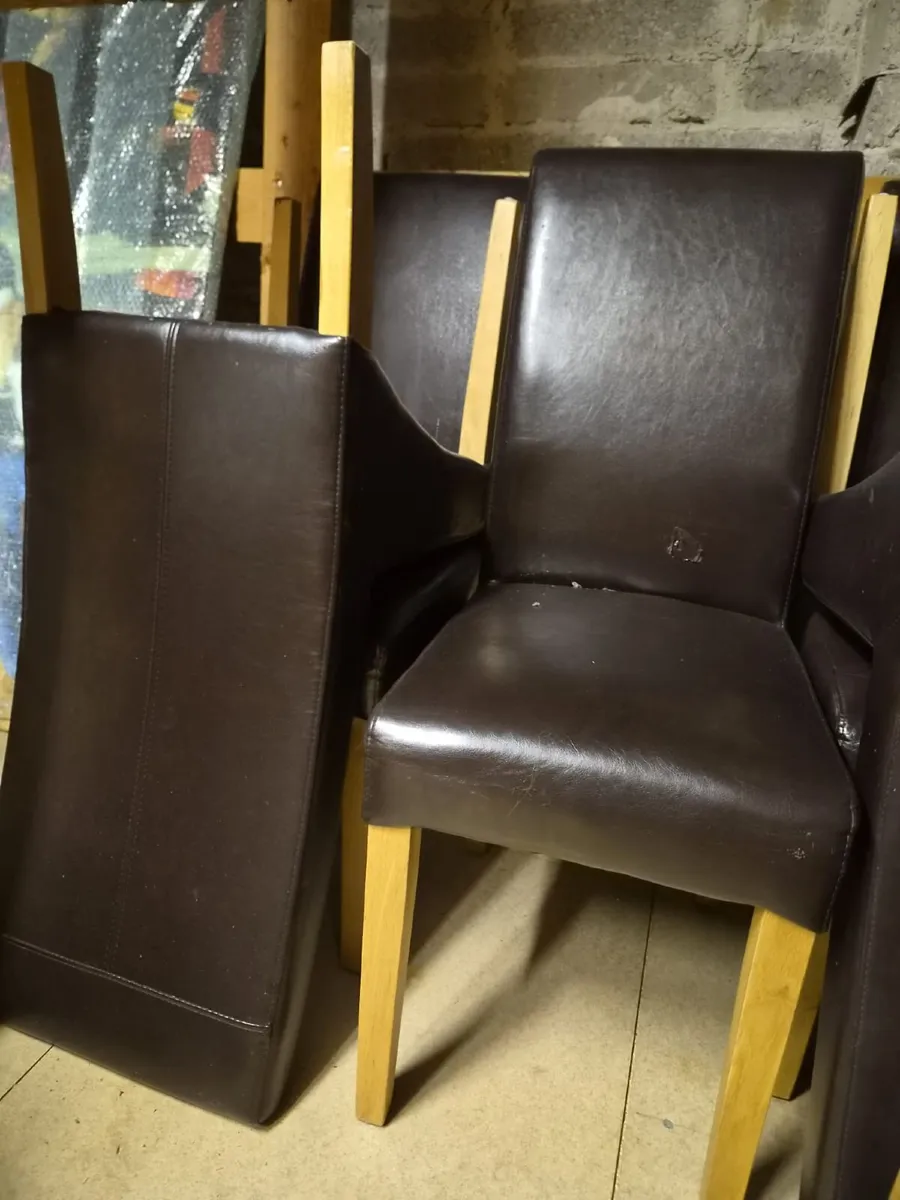 8 Dark Brown Kitchen chairs - Image 1