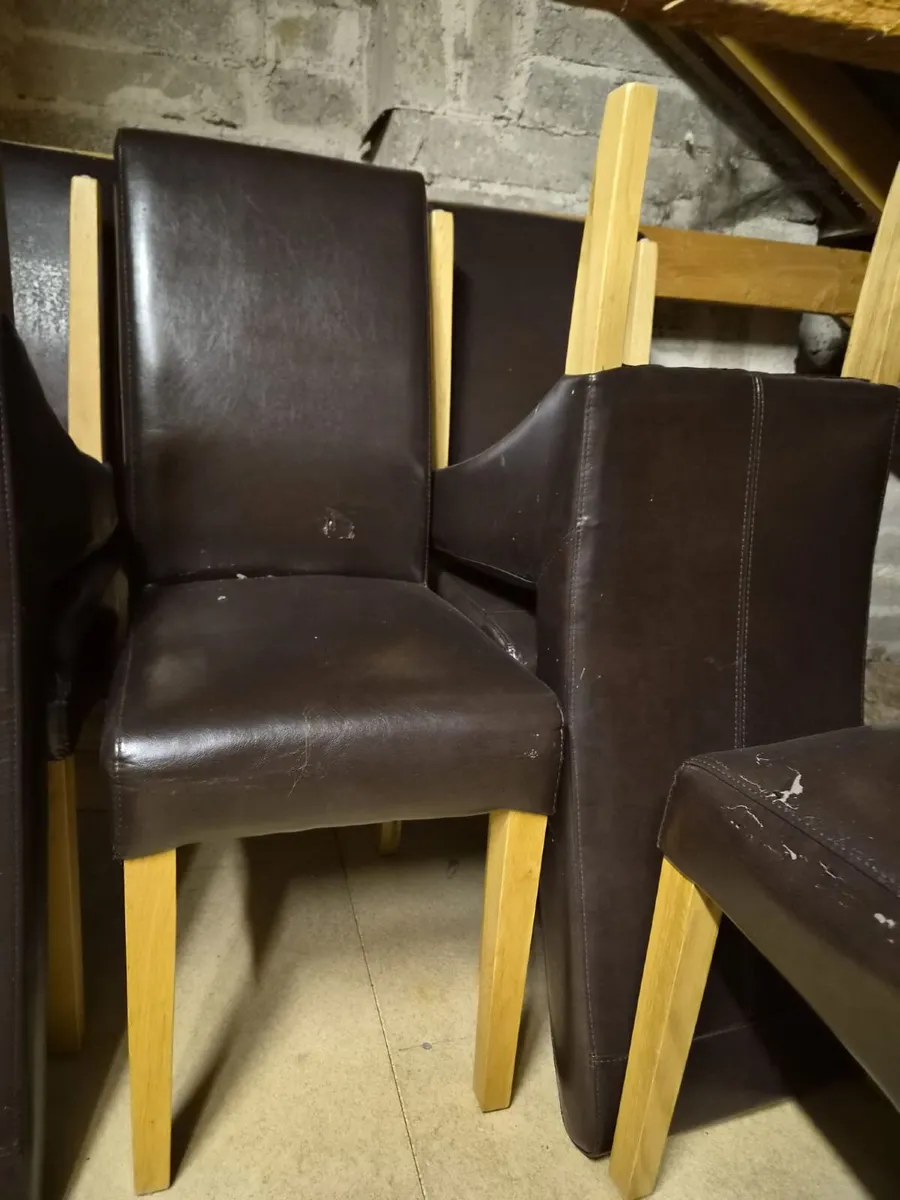 8 Dark Brown Kitchen chairs - Image 2