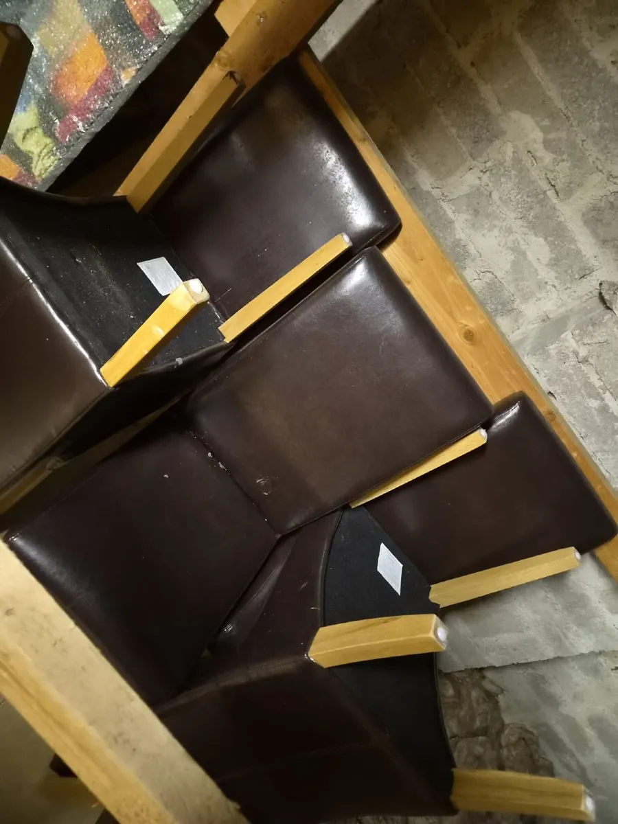 8 Dark Brown Kitchen chairs - Image 4