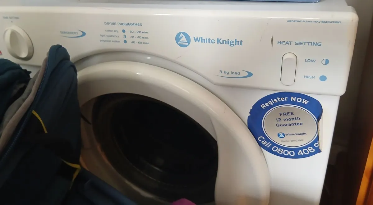 White Knight 3kg Vented Tumble Dryer - Image 1