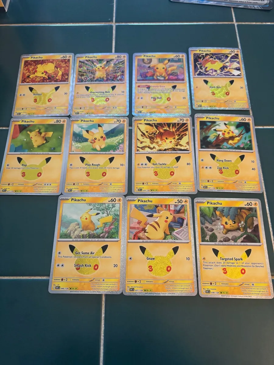Pikachu cards