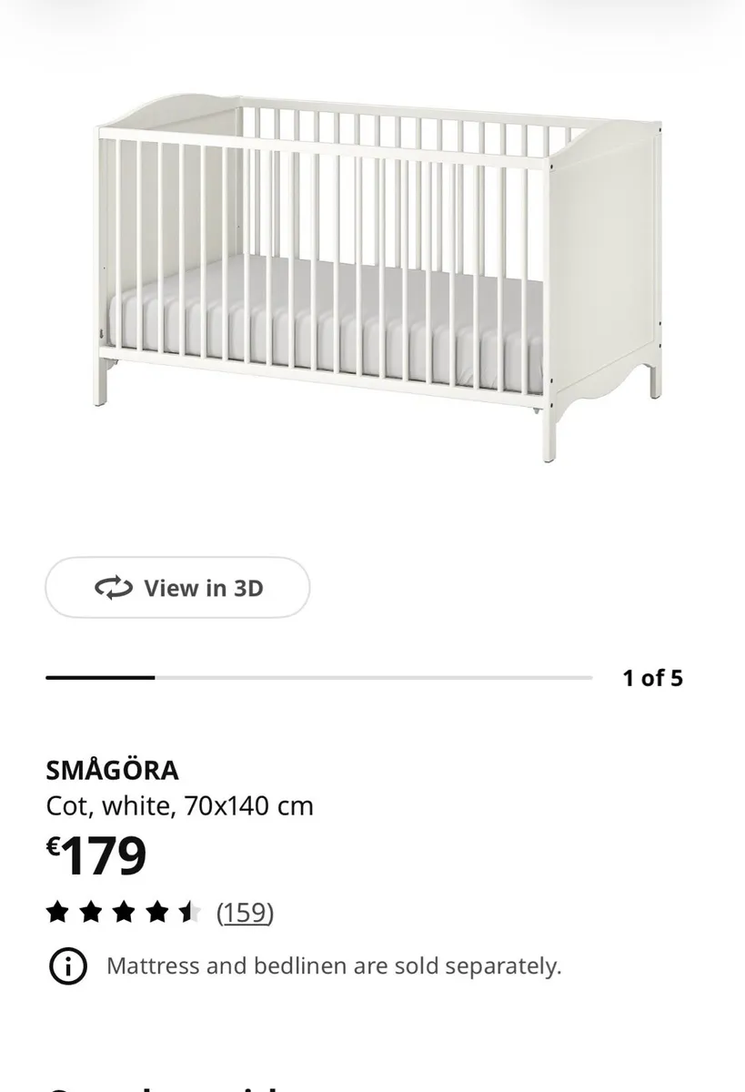 Baby Cot - IKEA Smågröra - Image 4