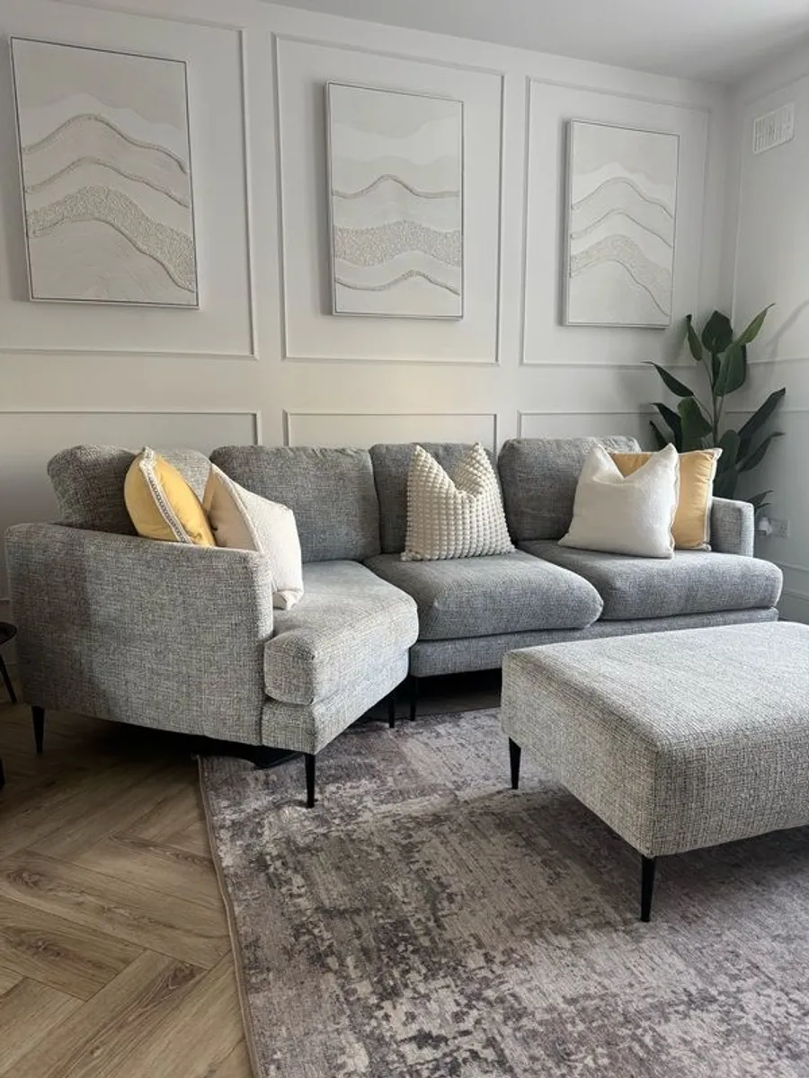 Sofa - 3 seater, 1 arm chair and foot rest - Image 3