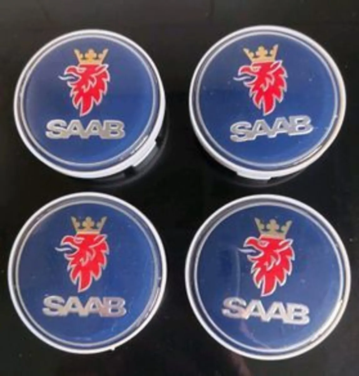 4 x Saab Centre Caps - Free Post - Image 1