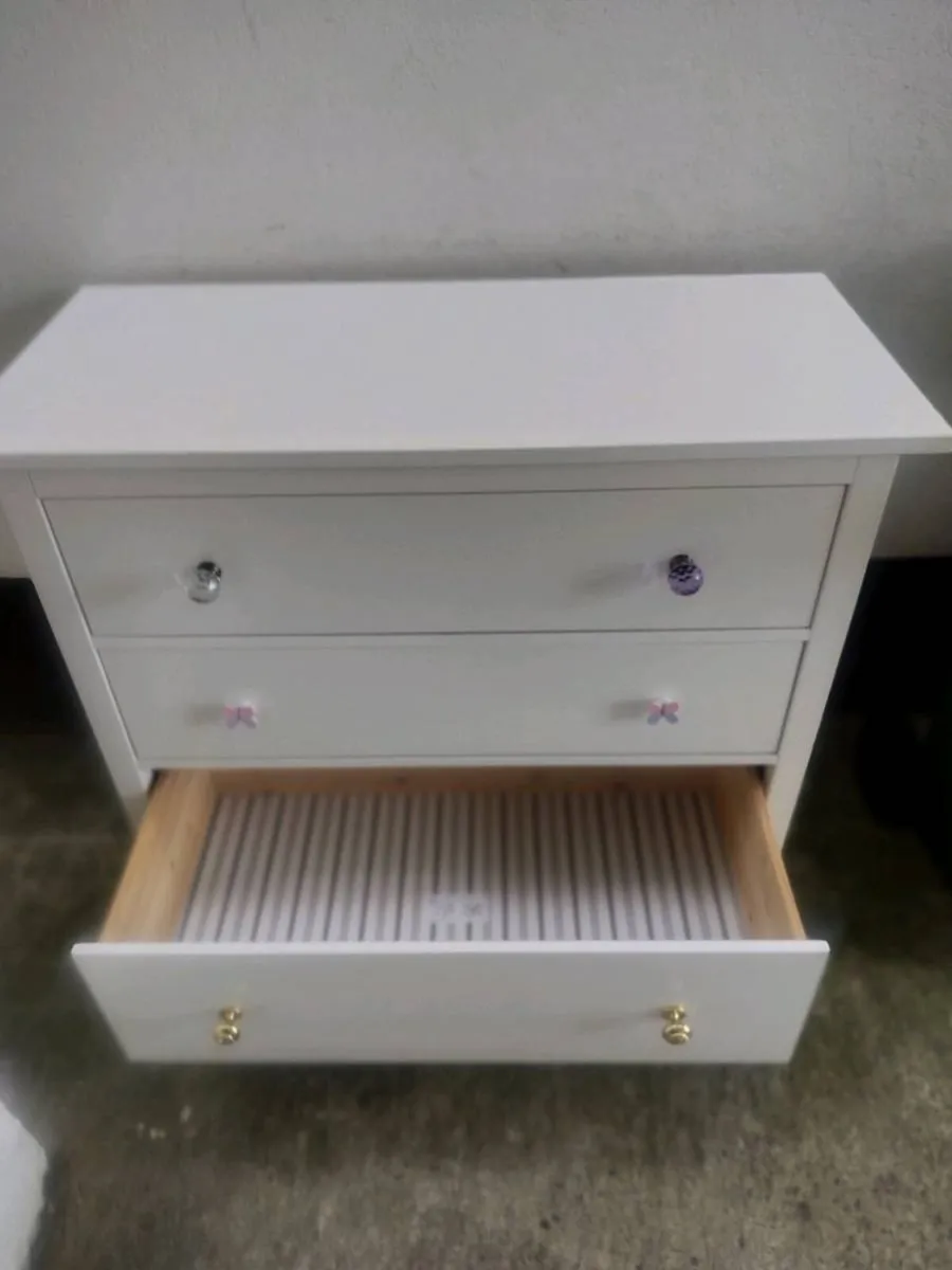 Chest of 3 drawers Hemnes white - Image 4