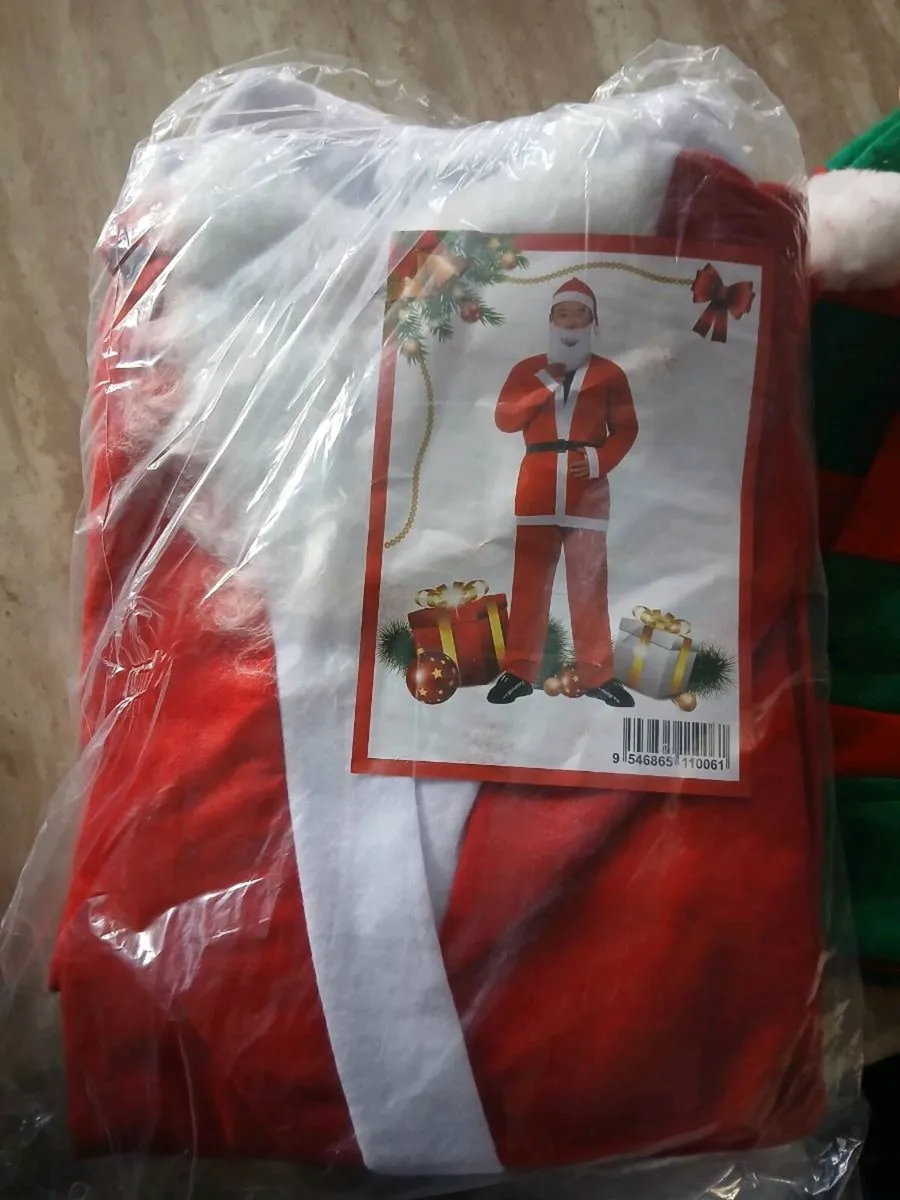 CHRISTMAS STOCK SANTA SUITS HATS ELF HATS - Image 1