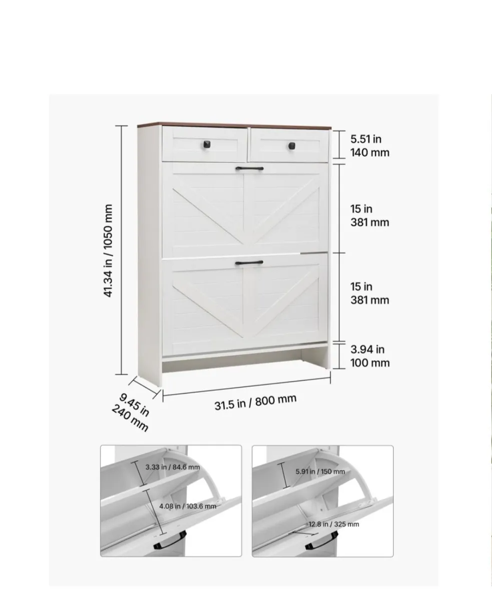 Shoe cabinet with drawer - still in the box - Image 1