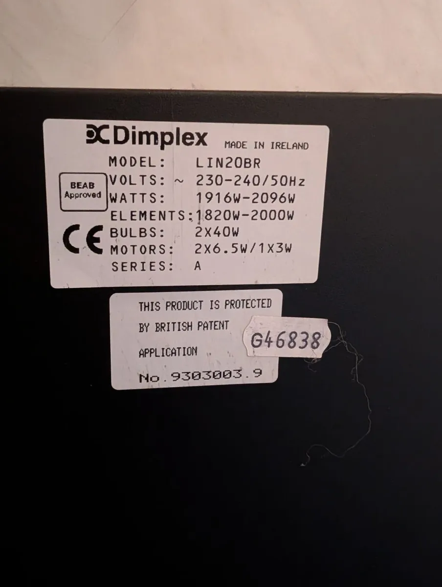 Dimplex Electric Fireplace - Flame effect + heat - Image 2