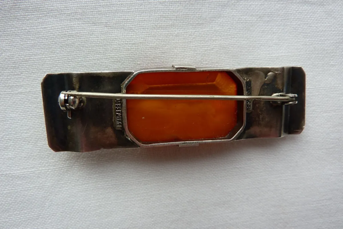 Baltic amber brooch and pendant set - Image 3